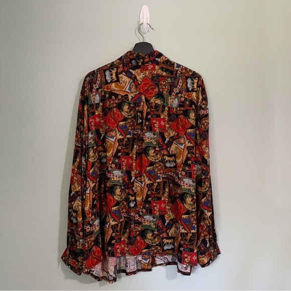 VINTAGE horse and floral print blouse - Picture 9 of 9